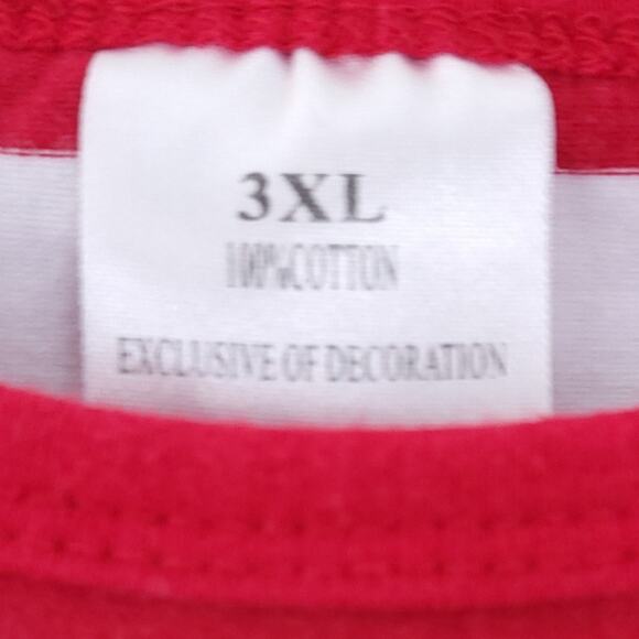 Girls Santa Dress Red White Stripe, Ruffle Trim Sleeves, Fits Like Medium/8 - Picture 4 of 4